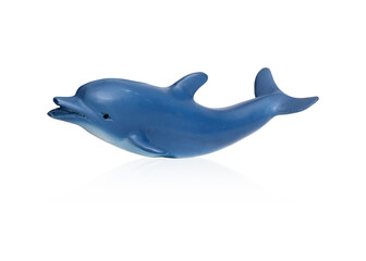 Dolphin family. Figurine isolated on white background