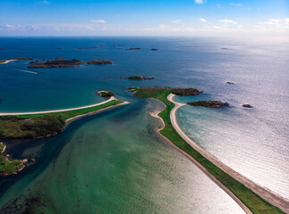 Canal through the sandbars that meet but never touch