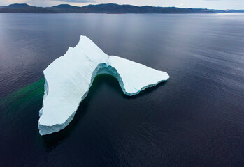 Behemoth iceberg grounded in the bay