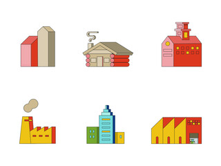 Simple Set Related Vector Flat Icons. Contains such Icons as buildings, symbols, business, users, and more. Editable Stroke.