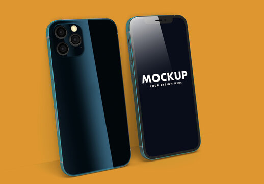 Front and Blue Back on a Mustard Wall Background