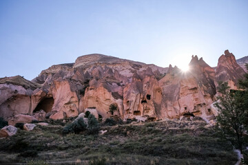 Zelve Open Air Museum. Carved Rooms in Zelve Valley, Cappadocia, Turkey
