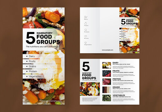 Printable Healthy Food Brochure Layout