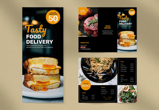 Food Delivery Brochure Layout