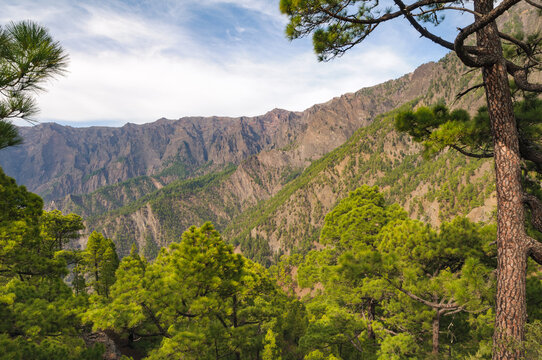 View from Mirador de la Cumbrecita at the Canary Island La Palma