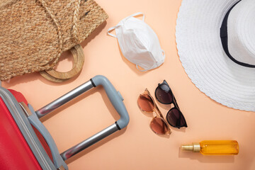 Summer holiday concept under coronavirus  restrictions.