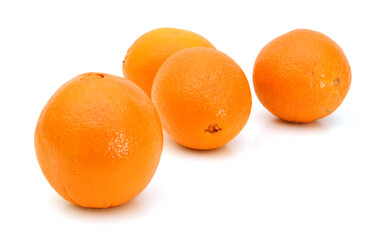 yellow tangerine, insulated on white background