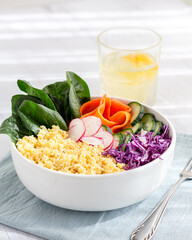 rice with vegetables and fruits