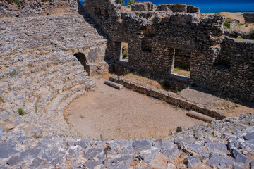 Anamurium Ancient City Theatre. Anamurium Ancient City in Anamur Town, Mersin, Turkey.