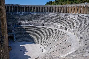 Ancient City of Aspendos and Ancient Theatre of Aspendos of Antalya, Turkey