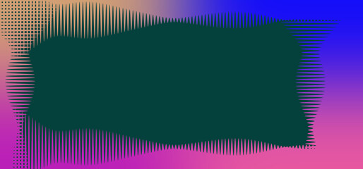 Abstract wavy grunge gradient border background image.