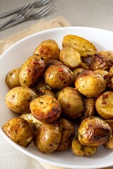 Small portion of baked potatoes to share