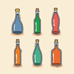 Illustration vector graphic of the bottle. Perfect for cooking book illustration, etc.