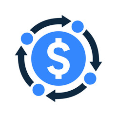 Business, dollar icon. Simple editable vector design isolated on a white background.