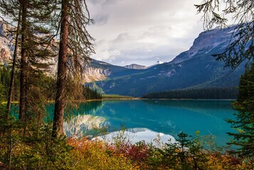 Emerald Lake On A Cloudy Day