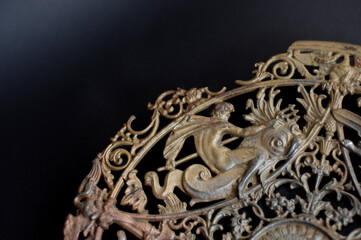 Fototapeta na wymiar Antique metal plate