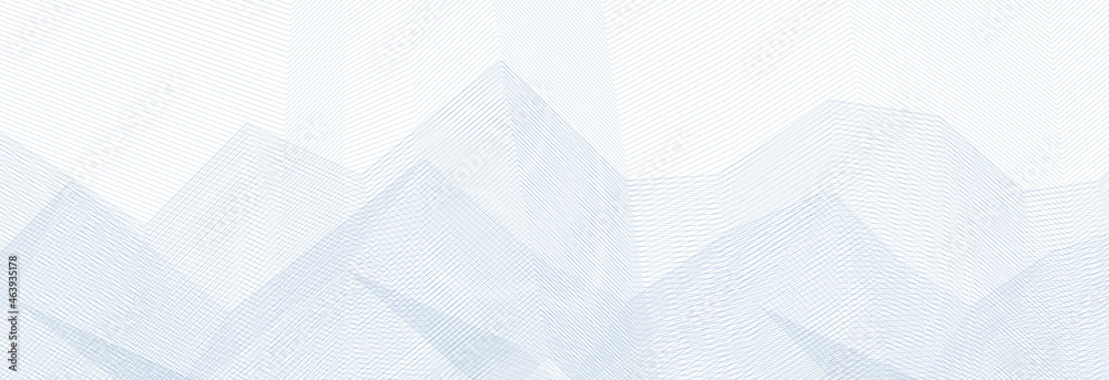 Poster Guilloched background with broken thin lines. Subtle vector graphics