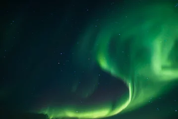 Fotobehang aurora Borealis northern lights in Lapland © Dimitri