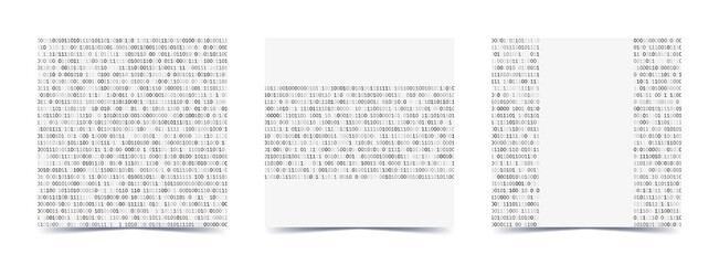 Obraz premium Square banner templates with binary code strings. Online programming courses, IT, e-commerce.