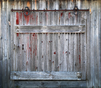 old vintage weathered wooden farm hanging  retro design style barn door