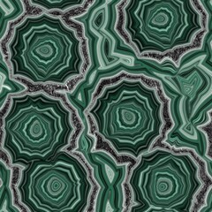 Seamless banded agate geode marble rock with gray stone edge surface pattern design for print. High quality illustration. Infinite continuous repeat of agate mineral stone abstract wallpaper design.