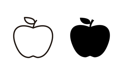 Apple icons set. Apple sign and symbols for web design.