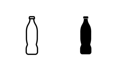 Bottle icons set. bottle sign and symbol