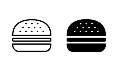 Burger icons set. burger sign and symbol. hamburger
