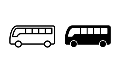 Bus icons set. bus sign and symbol