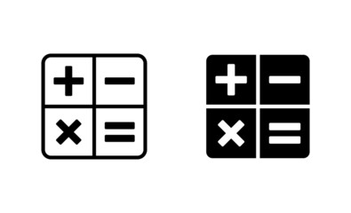 Calculator icons set. Accounting calculator sign and symbol.