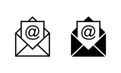 Mail icons set. email sign and symbol. E-mail icon. Envelope icon
