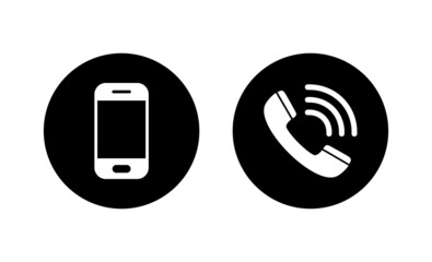 Phone icons set. Call sign and symbol. telephone symbol