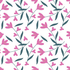 Tropical flowers pattern collection. Vector isolated elements on the white background.