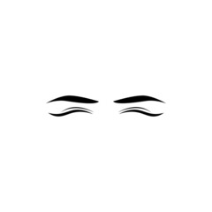 Eyebrow icon logo vector
