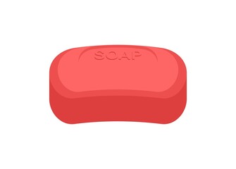 Bar soap. Simple flat illustration.
