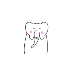 Elephant icon isolated on white background. Trendy elephant icon in flat style. Template for app, ui and logo, vector illustration