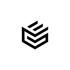 g e ge eg initial logo design vector template