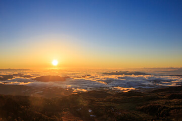 sunrise over the mountains