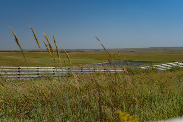 The rolling grasslands of Flint Hills Kansas