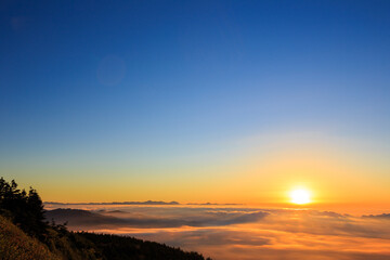 sunrise in the mountains