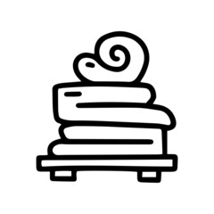 towels line vector doodle simple icon design