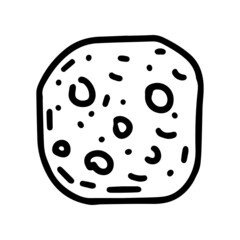 cookie line vector doodle simple icon design