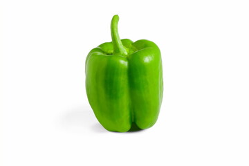 fresh green Pepper or bell pepper isolated on white background with copy space