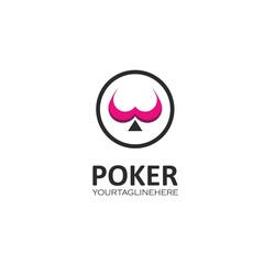 poker club card game icon vector illustration design template