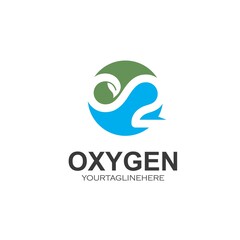 oxygen infinity  icon vector design concept