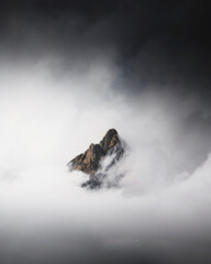 Misty Julian Alps peak background