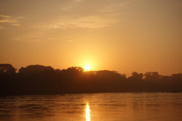 Naklejka premium Beautiful landscape | Beautiful nature and sunrise over the river