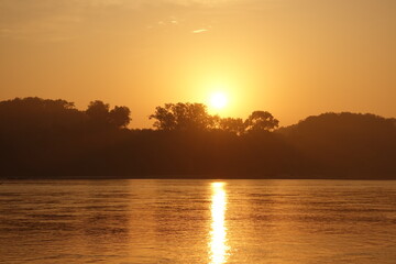 Fototapeta premium Sunrise!! morning on the river photo landscapes