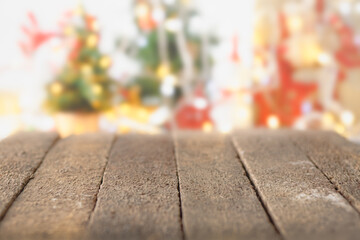 Fototapeta premium Wood with Christmas background