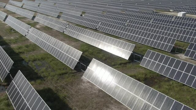 Low Flyover of Solar Farm